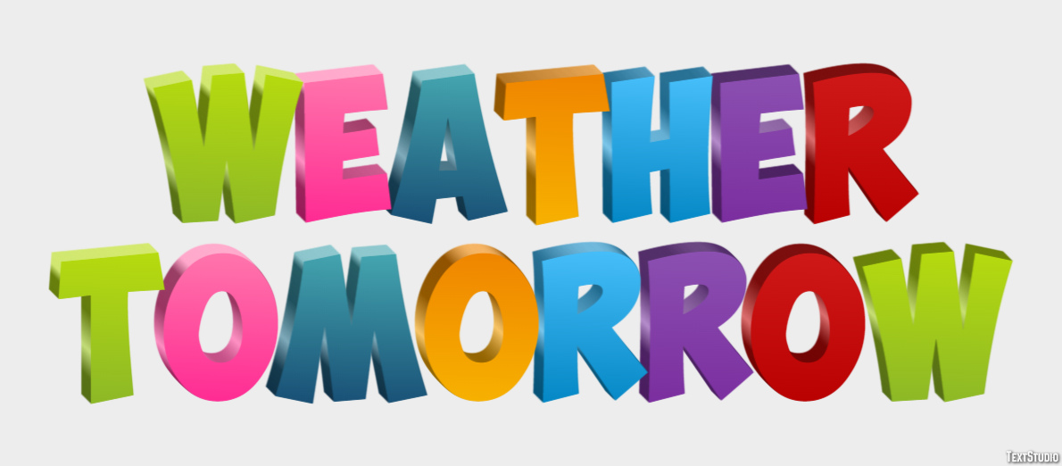 Weather Tomorrow Efeito de texto