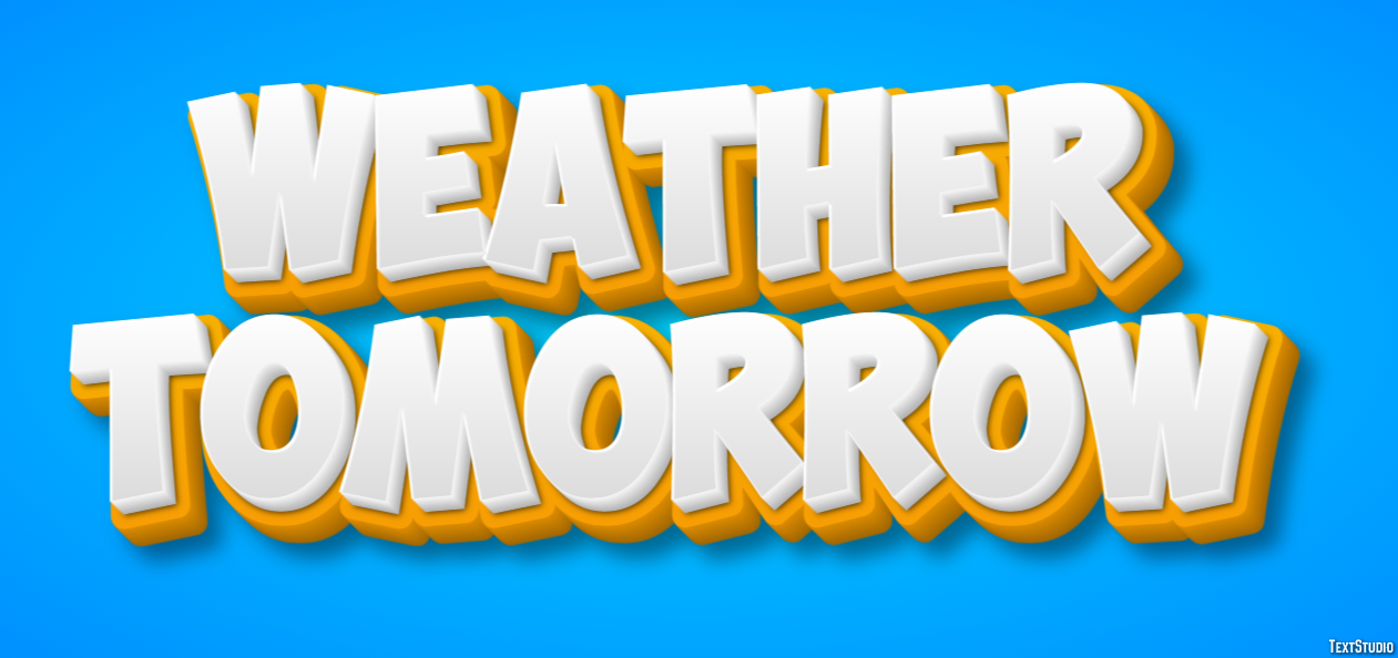 Weather Tomorrow Efeito de texto