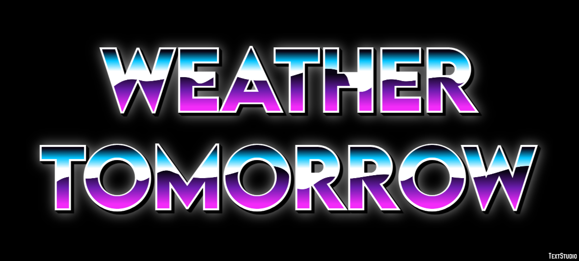 Weather Tomorrow Efeito de texto