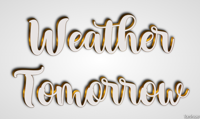Weather Tomorrow Efeito de texto