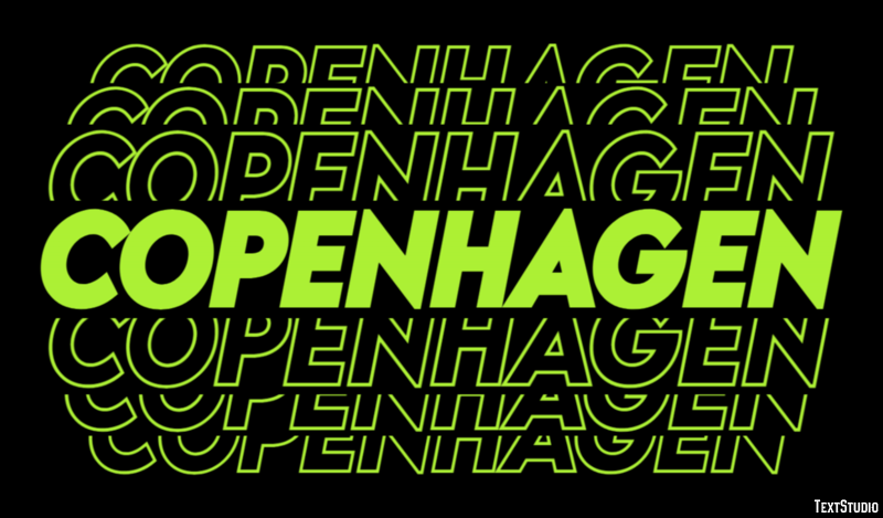 Copenhagen Effetto testo