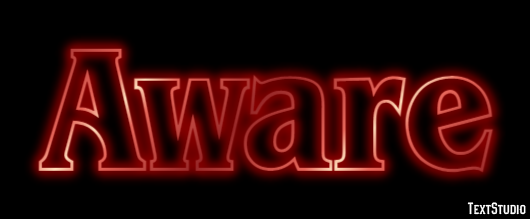Aware Эффект текста