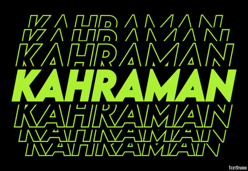Kahraman Texteffekt