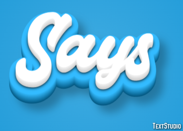 Says Text Effect