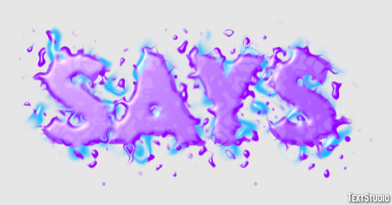 Says Text effect