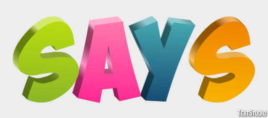Says Text Effect