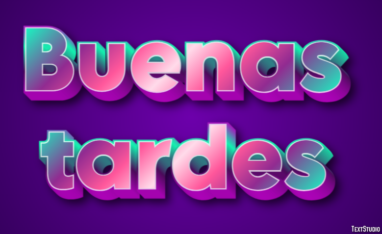 Buenas tardes Efecto de Texto