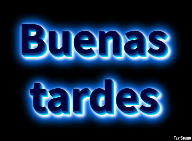 Buenas tardes Efecto de texto