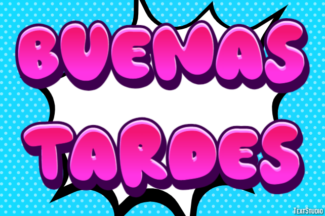 Buenas tardes Efecto de texto