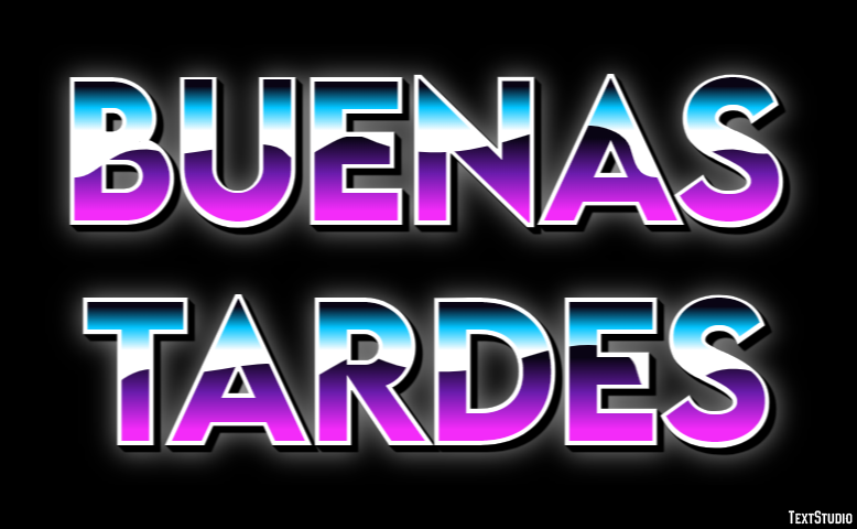 Buenas tardes Efecto de Texto