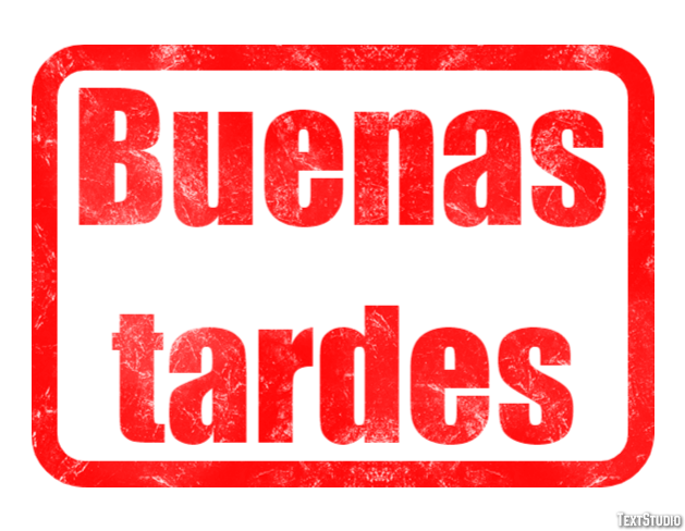Buenas tardes Efecto de texto