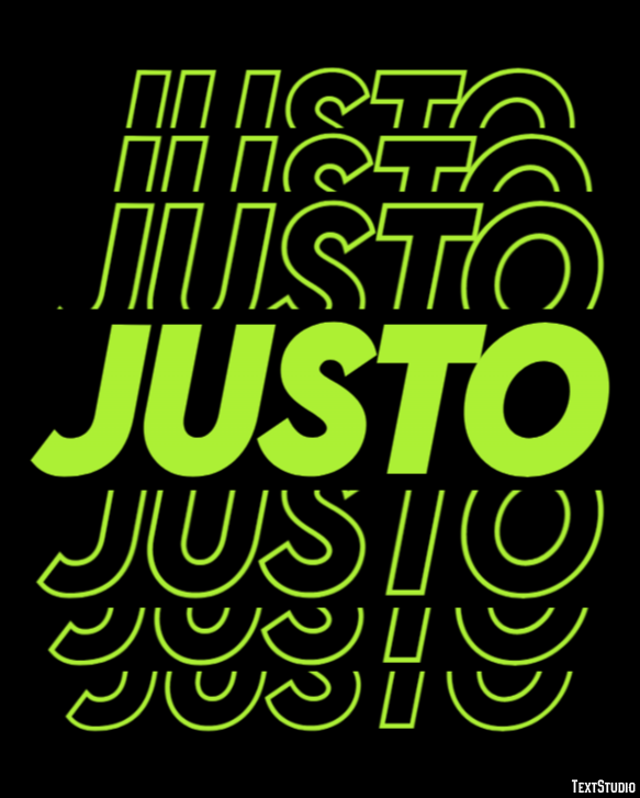 Justo Efeito de texto