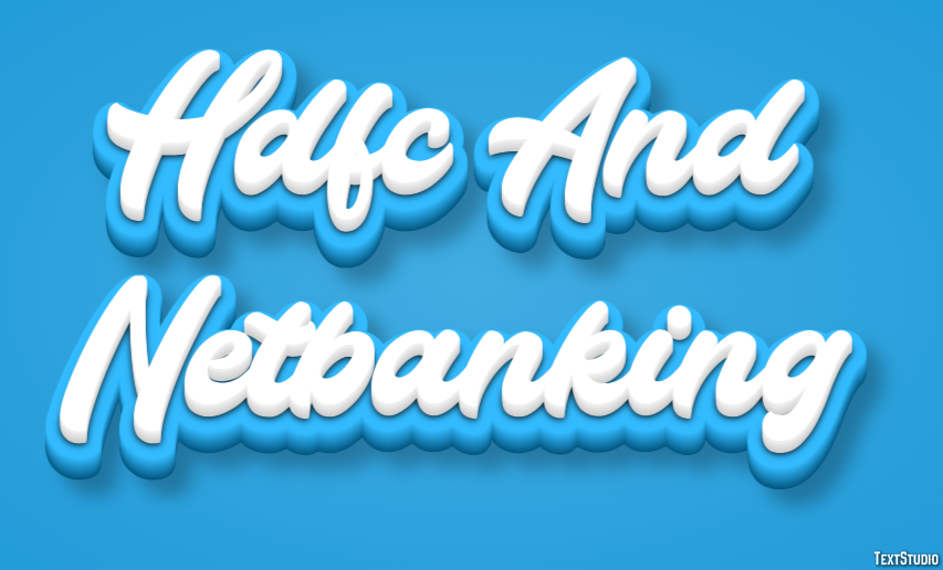 Hdfc And Netbanking Effet de texte