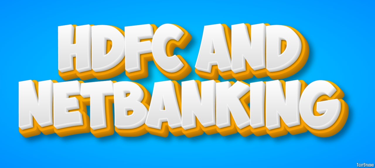 Hdfc And Netbanking Effet de texte