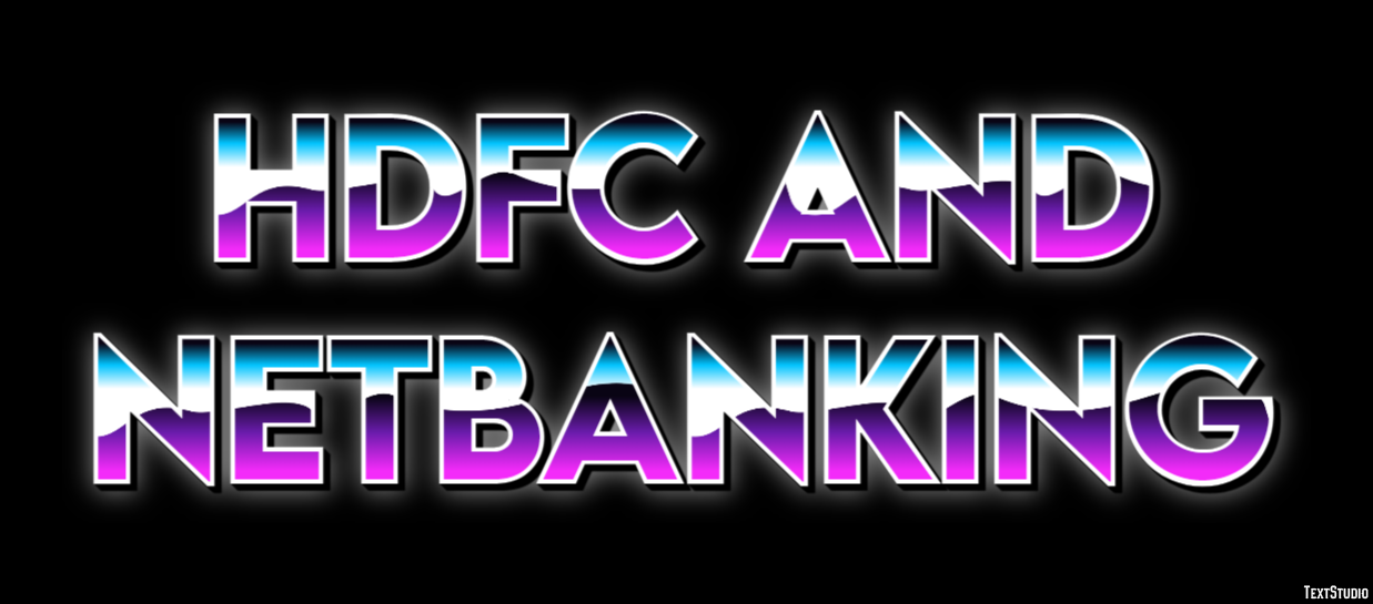 Hdfc And Netbanking Effet de texte