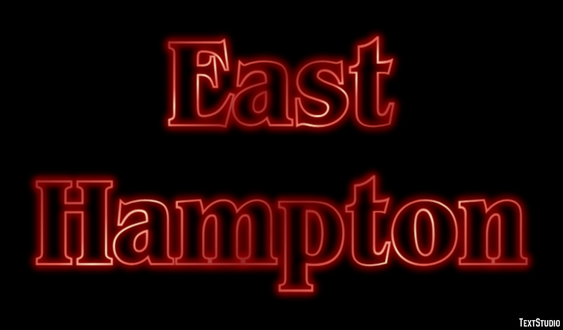 East Hampton Texteffekt