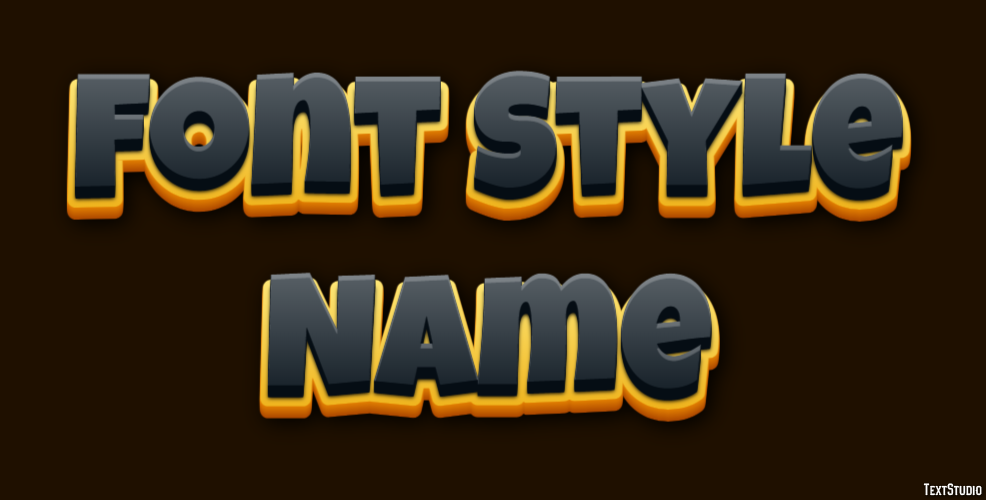 Font Style Name Effetto testo