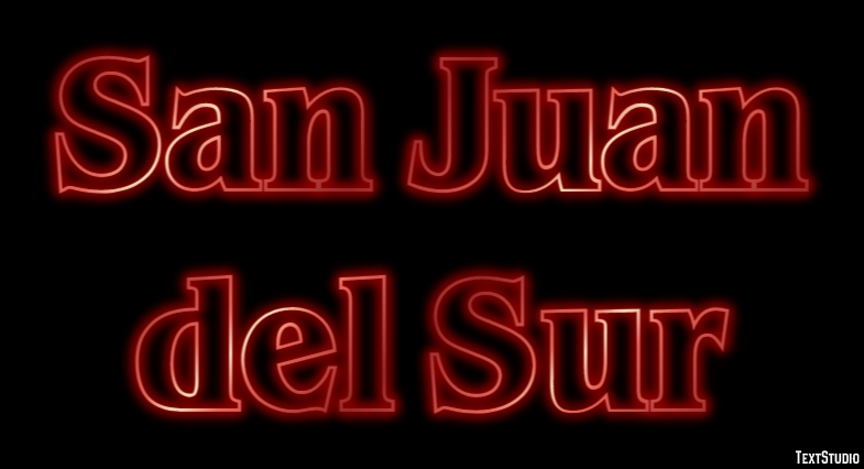 San Juan del Sur Effetto testo