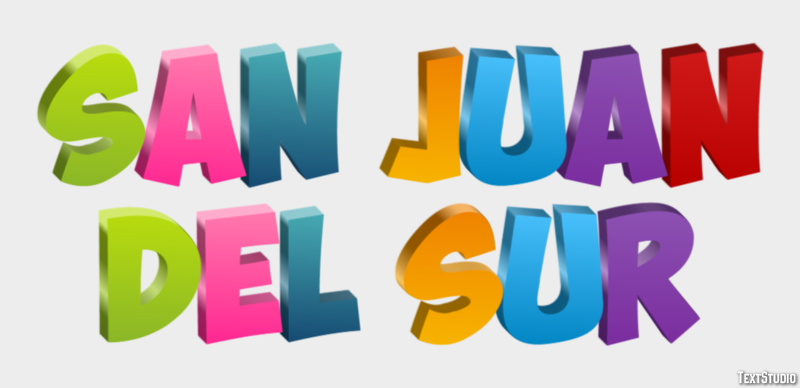 San Juan del Sur Effetto testo