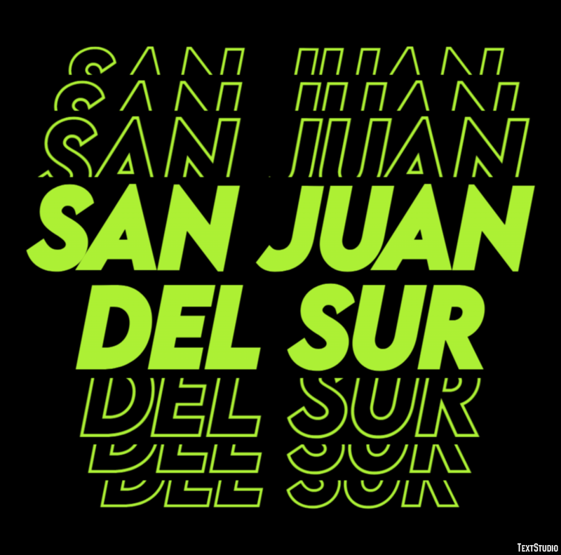 San Juan del Sur Effetto testo