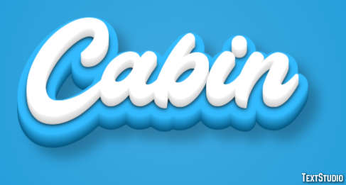 Cabin Efecto de Texto