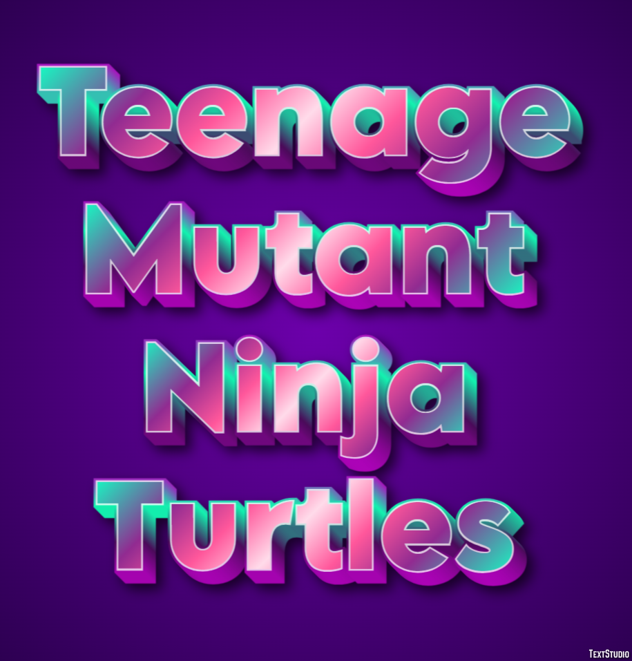 Teenage Mutant Ninja Turtles Effet de Texte