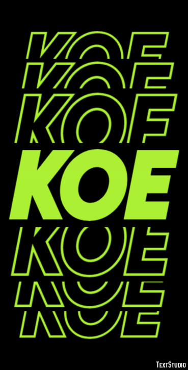 Koe Tekst Effect