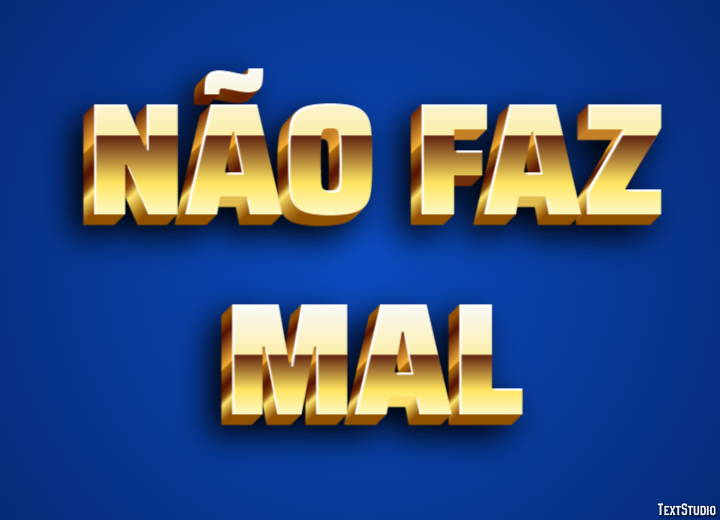 Não faz mal Efeito do texto