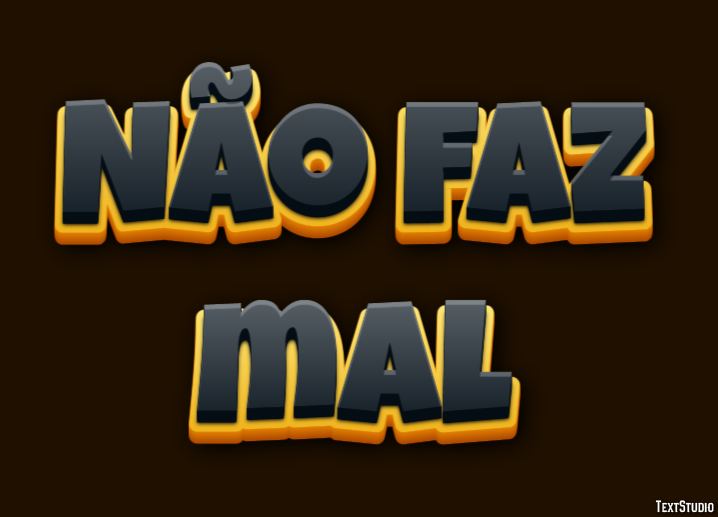 Não faz mal Efeito do texto