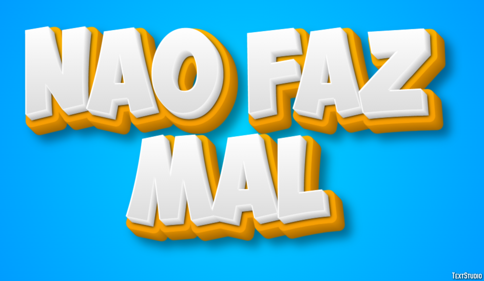 Não faz mal Efeito do texto