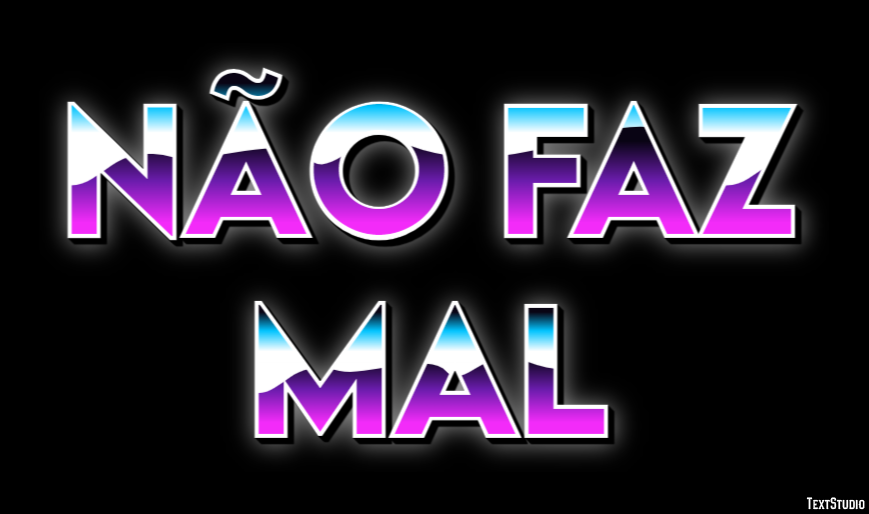 Não faz mal Efeito do texto