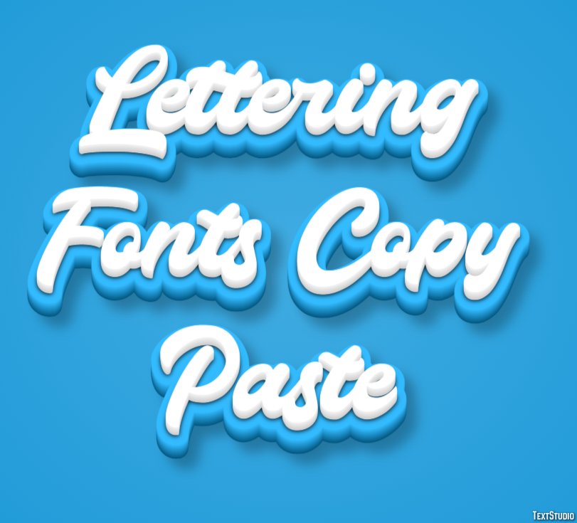 Lettering Fonts Copy Paste Text Effect