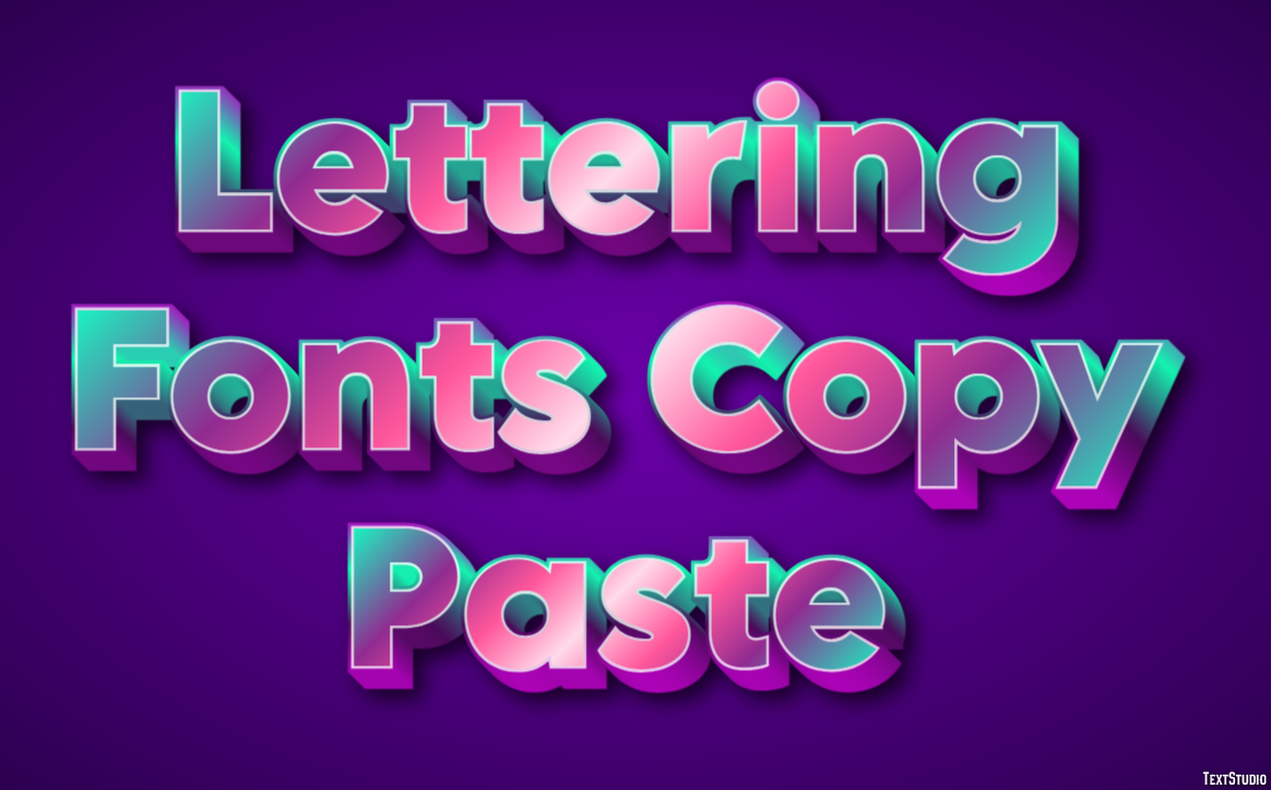 Lettering Fonts Copy Paste Efekt tekstowy