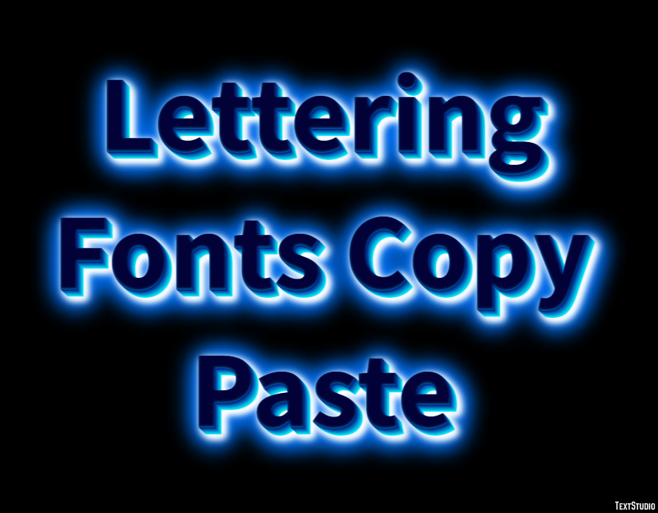Lettering Fonts Copy Paste Efekt tekstowy