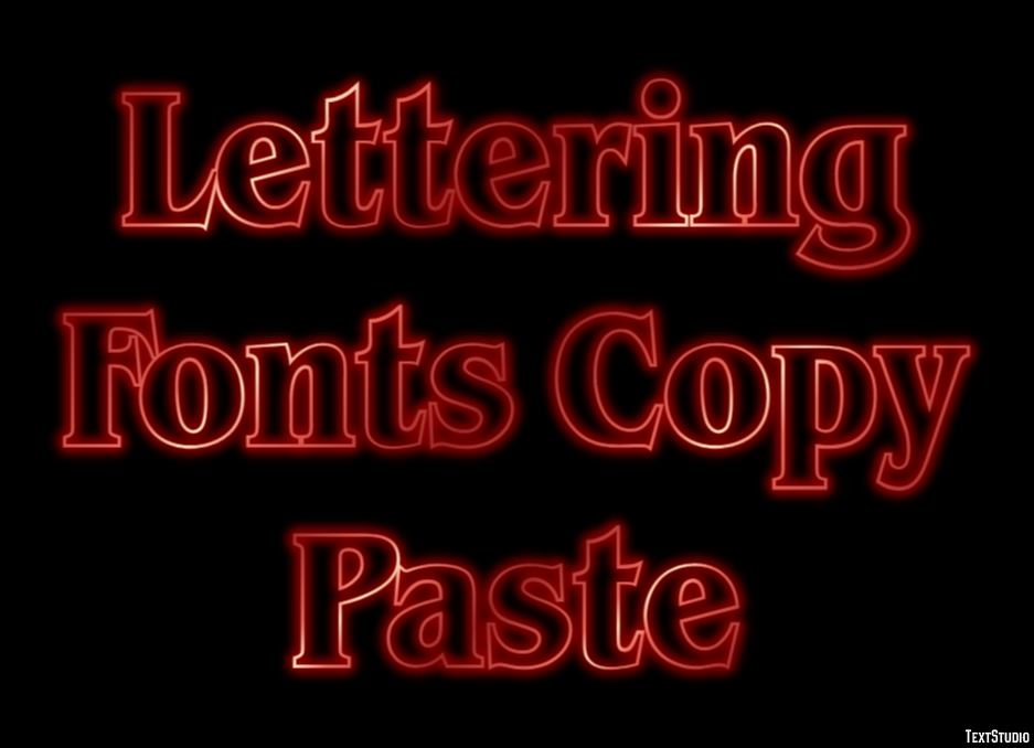 Lettering Fonts Copy Paste Efecto de Texto