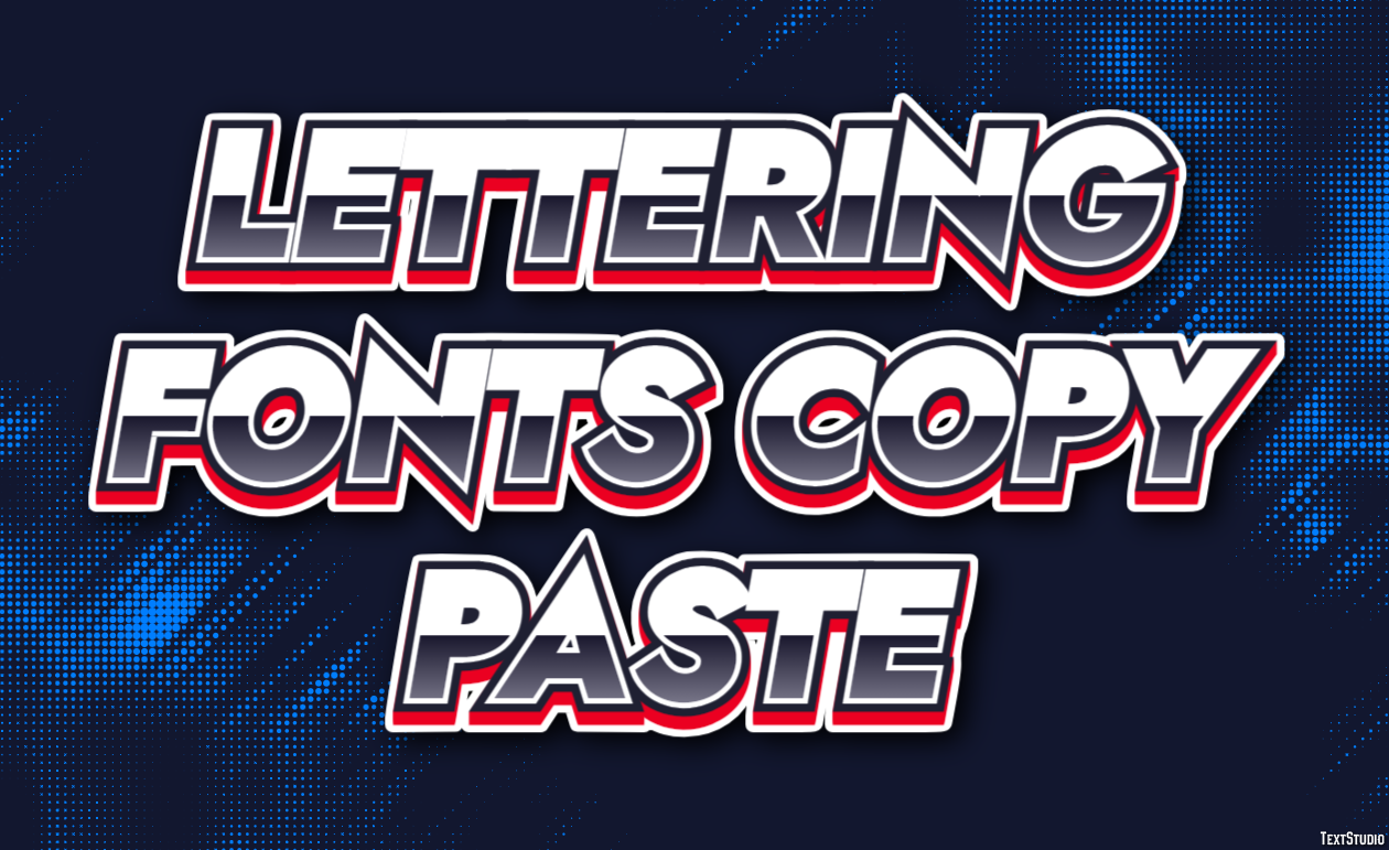 Lettering Fonts Copy Paste Efecto de Texto