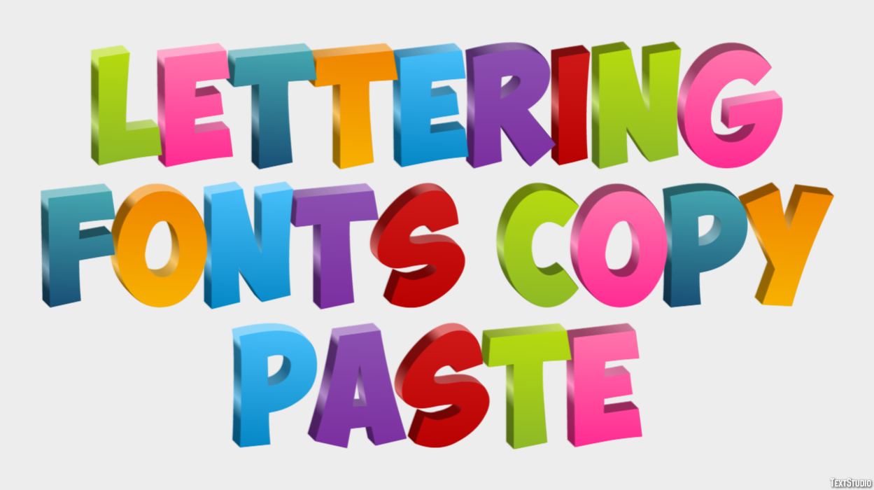 Lettering Fonts Copy Paste Efekt tekstowy