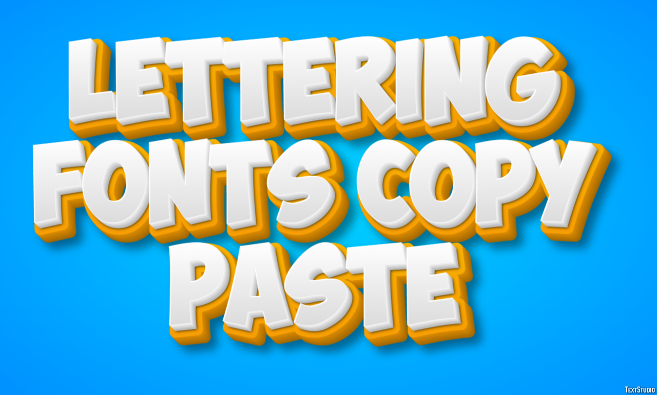 Lettering Fonts Copy Paste Efecto de Texto