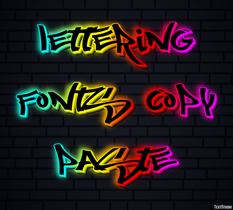 Lettering Fonts Copy Paste Text Effect