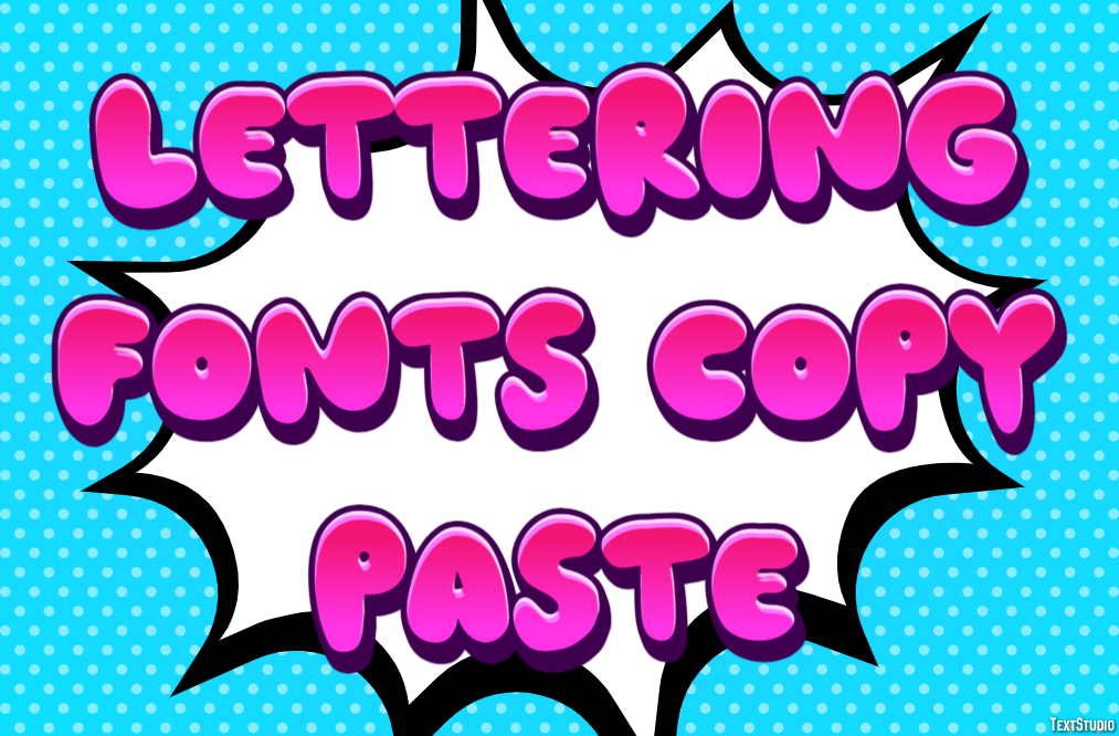 Lettering Fonts Copy Paste Efecto de Texto