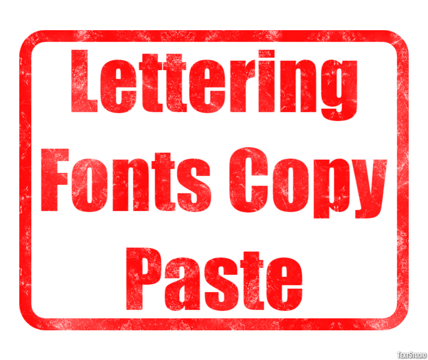 Lettering Fonts Copy Paste Efecto de Texto