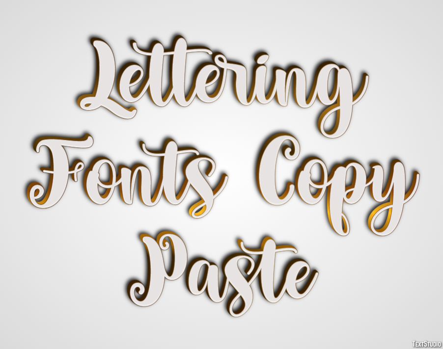 Lettering Fonts Copy Paste Efekt tekstowy