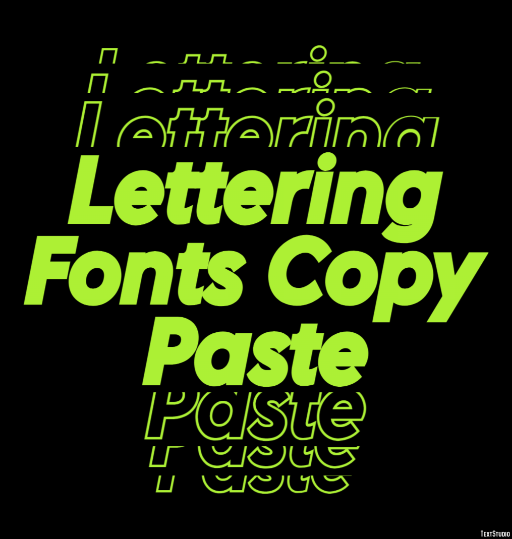 Lettering Fonts Copy Paste Efekt tekstowy