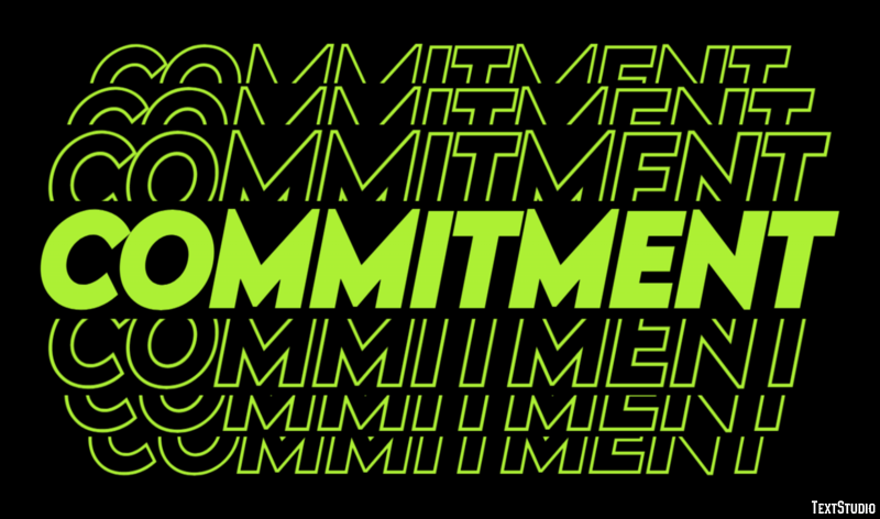 Commitment Metin Efekti