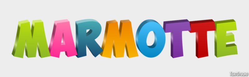 Marmotte Effet de texte