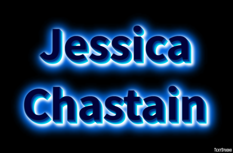 Jessica Chastain Text Effect