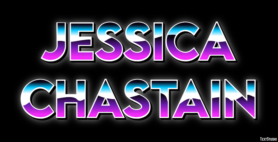Jessica Chastain Text Effect