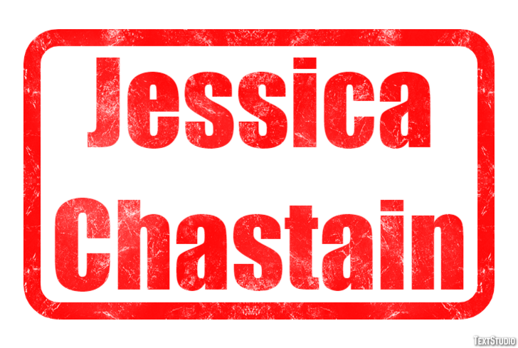Jessica Chastain Text Effect