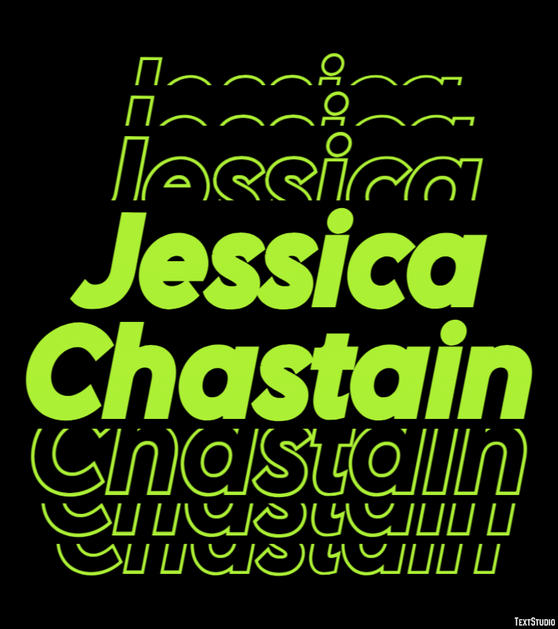Jessica Chastain Text Effect