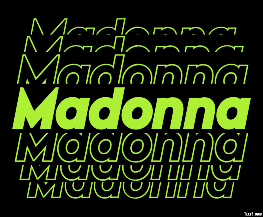 Madonna Text effect